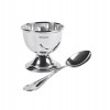 Sterling Silver Egg Cup And Spoon Plain Set